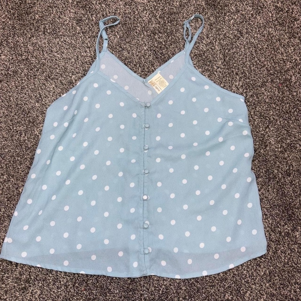 Japna Blue/white dotted tank Small